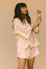 LULLABY CLUB SHORTS LULLABY CLUB LUXE LOUNGE SHORTS - CHECKER