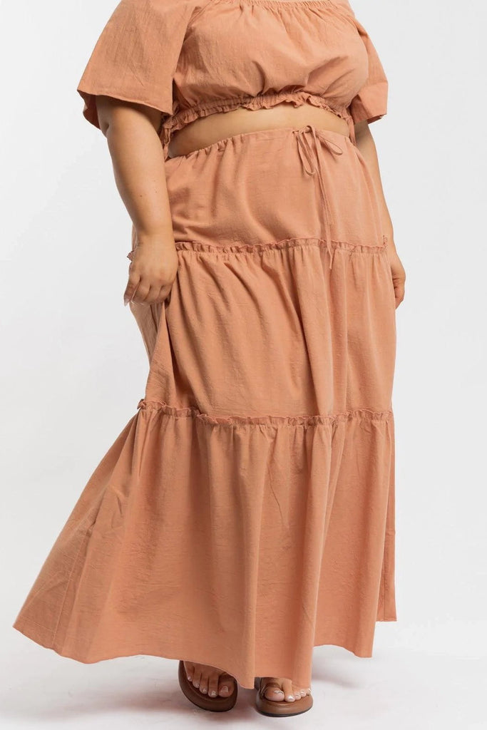 LULLABY CLUB SKIRTS LULLABY CLUB DAHLIA MAXI SKIRT - CLAY