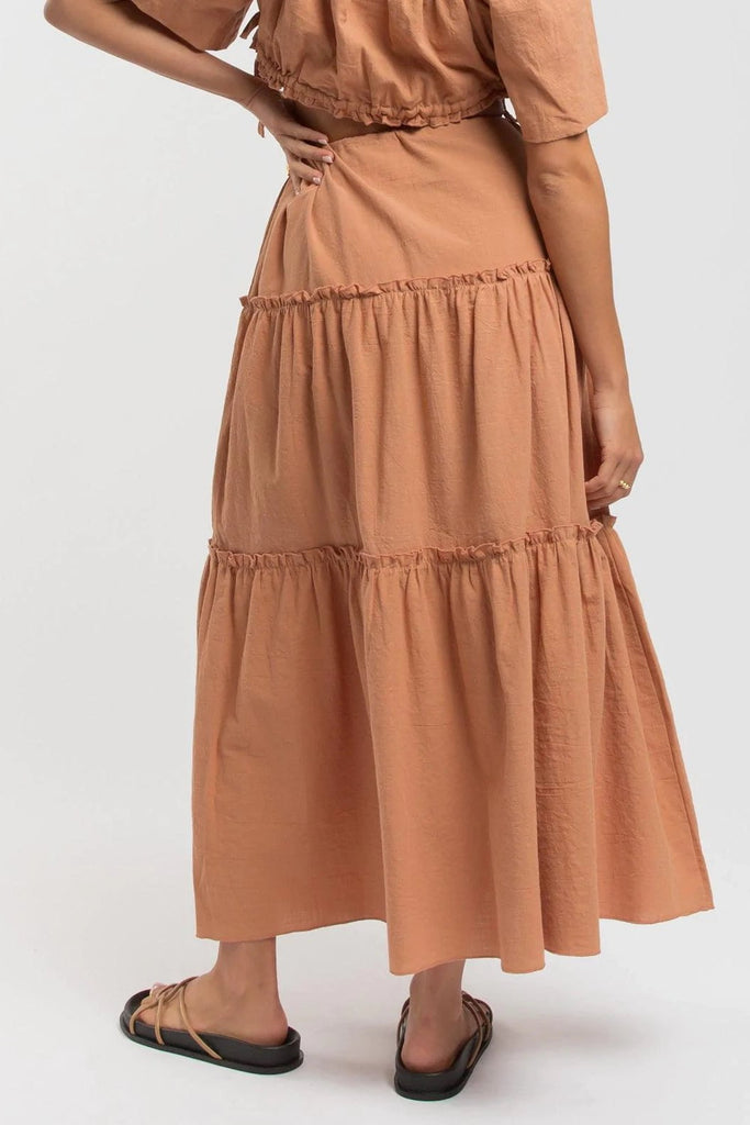 LULLABY CLUB SKIRTS LULLABY CLUB DAHLIA MAXI SKIRT - CLAY