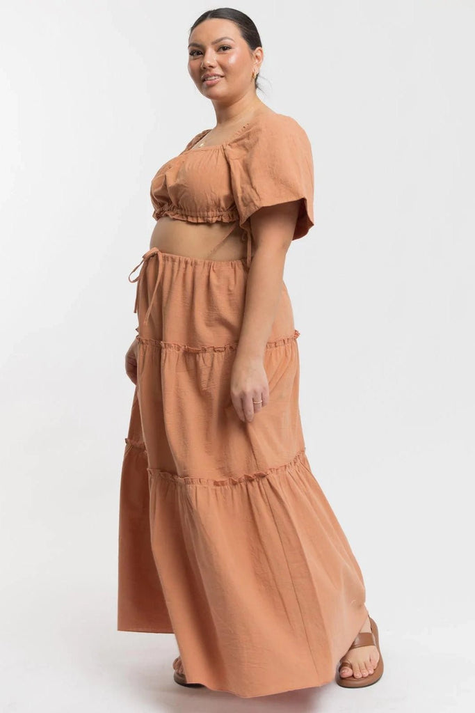 LULLABY CLUB SKIRTS LULLABY CLUB DAHLIA MAXI SKIRT - CLAY