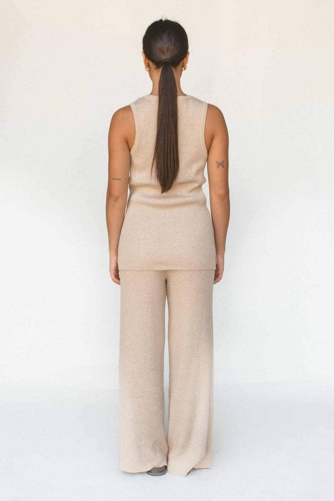 LULLABY CLUB TOPS LULLABY CLUB FLORA KNIT TANK - DUNES