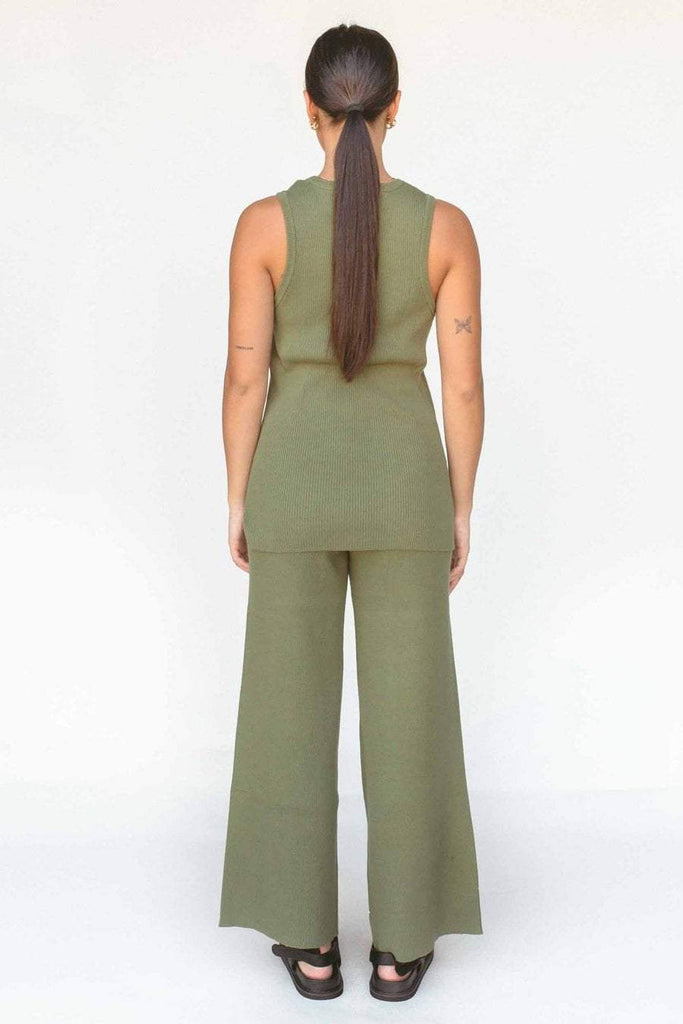 LULLABY CLUB TOPS LULLABY CLUB FLORA KNIT TANK - FERN
