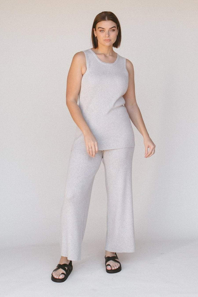 LULLABY CLUB TOPS LULLABY CLUB FLORA KNIT TANK - PEPPER