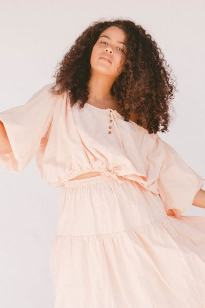 LULLABY CLUB TOPS LULLABY CLUB KAIRA TOP - PEACH PINK
