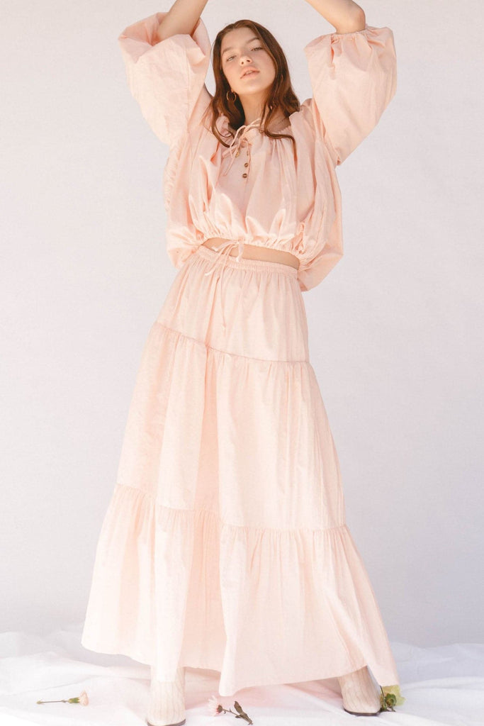 LULLABY CLUB TOPS LULLABY CLUB KAIRA TOP - PEACH PINK