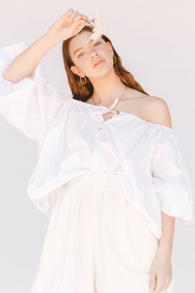 LULLABY CLUB TOPS LULLABY CLUB KAIRA TOP - WHITE