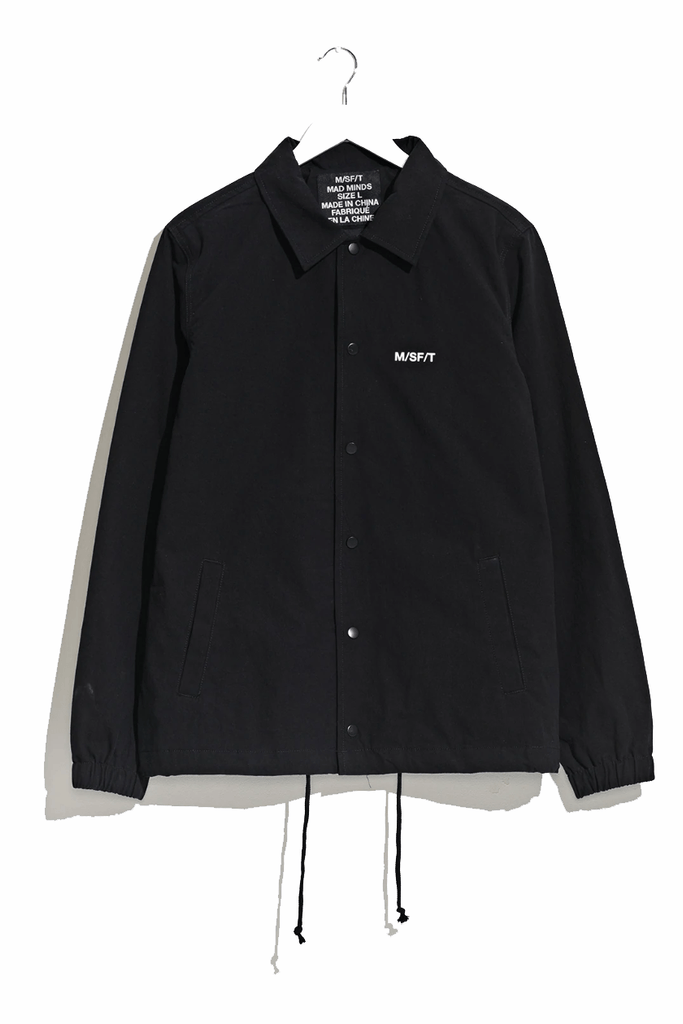 MISFIT APPAREL CREW NECK MISFIT COLCUTTA COACHES JACKET - BLACK