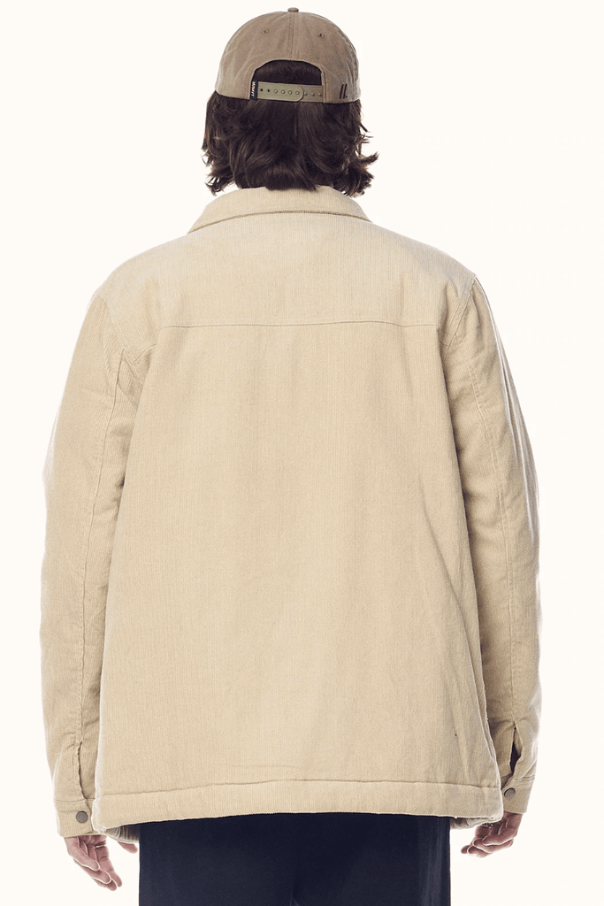 MISFIT APPAREL CREW NECK MISFIT PARALLELS WORKER JACKET - OFF WHITE