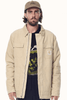 MISFIT APPAREL CREW NECK MISFIT PARALLELS WORKER JACKET - OFF WHITE