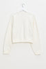 MISFIT APPAREL JUMPER MISFIT FULL OF IT CROPPED CREW - WASHED WHITE