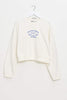 MISFIT APPAREL JUMPER MISFIT FULL OF IT CROPPED CREW - WASHED WHITE