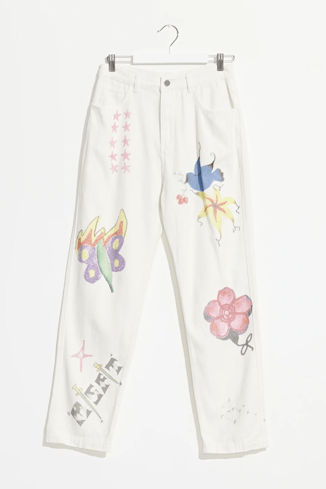 MISFIT APPAREL LADIES PANTS MISFIT FAIRIES OUT PANT - WHITE
