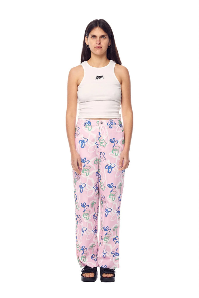 MISFIT APPAREL LADIES PANTS MISFIT OUTER BOWERS PANTS - CANDY PINK