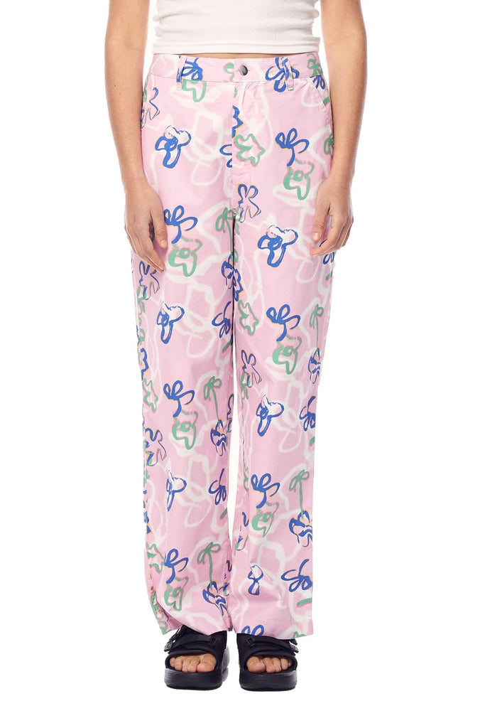 MISFIT APPAREL LADIES PANTS MISFIT OUTER BOWERS PANTS - CANDY PINK