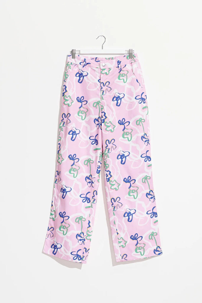 MISFIT APPAREL LADIES PANTS MISFIT OUTER BOWERS PANTS - CANDY PINK