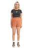 MISFIT APPAREL LADIES SHORTS MISFIT PRUNE BUTTERFLY SHORT - CORAL