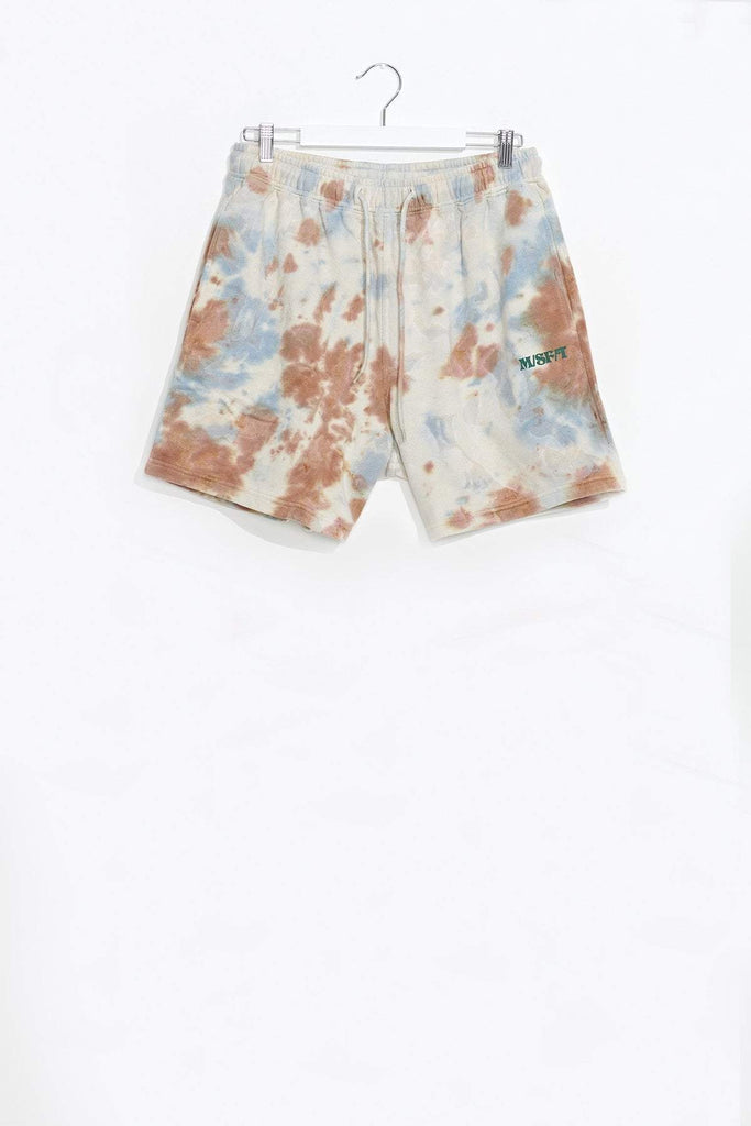 MISFIT APPAREL LADIES SHORTS MISFIT WOMENS RODEO BUNS SHORT - GREY TYE DYE