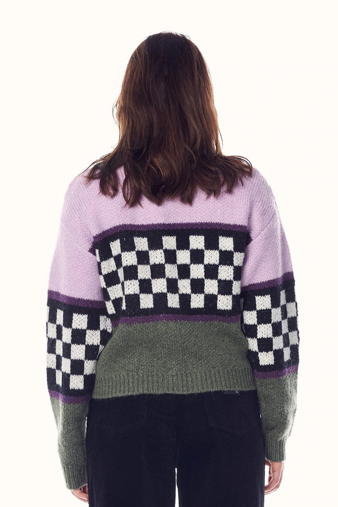 MISFIT APPAREL LADIES SWEATER MISFIT MINISTRY CHUNKY KNIT - LILAC
