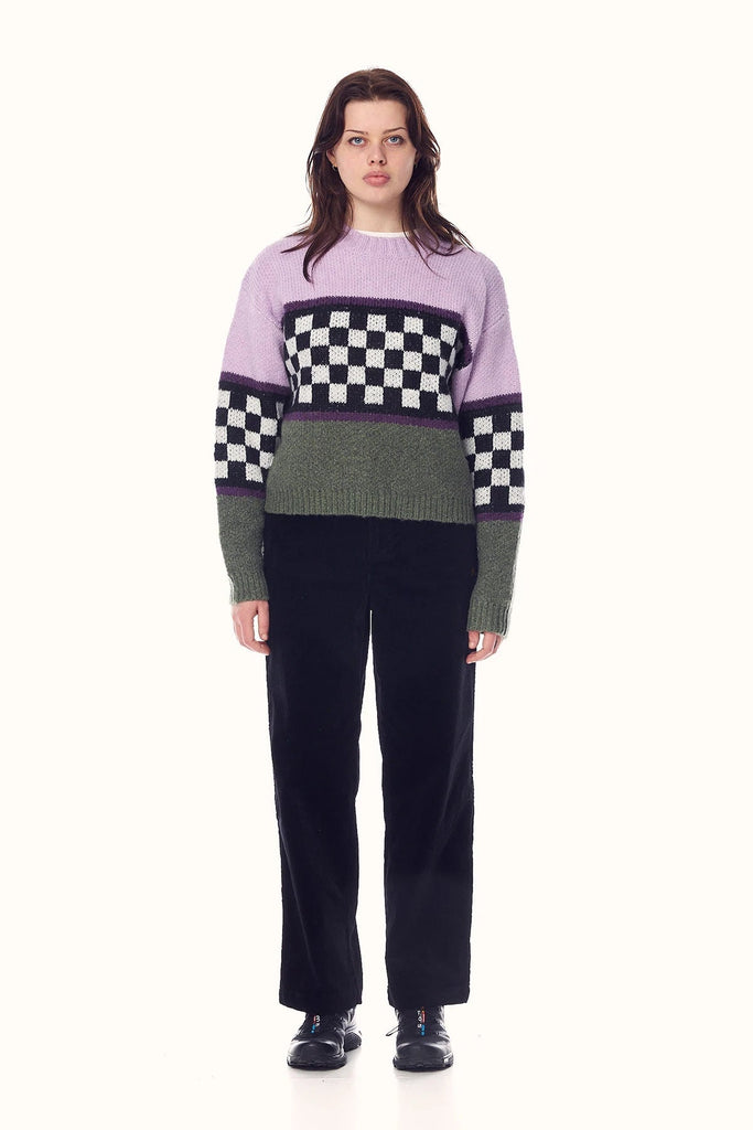 MISFIT APPAREL LADIES SWEATER MISFIT MINISTRY CHUNKY KNIT - LILAC
