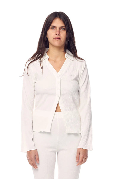 MISFIT APPAREL TOPS MISFIT BEING FRANC SHIRT - WHITE