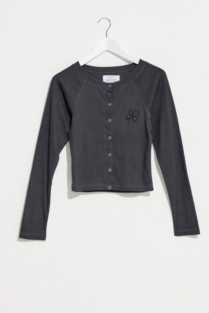 MISFIT APPAREL TOPS MISFIT PEACE DEMO RAGLAN - VINTAGE BLACK
