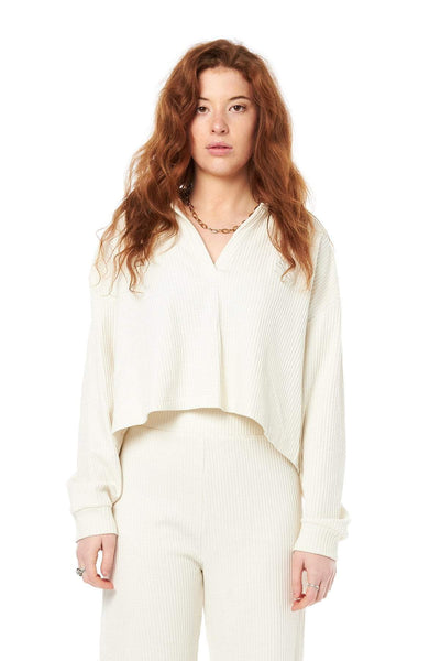 MISFIT APPAREL TOPS MISFIT YOUNG ALCHEMY LS TOP - DIRTY WHITE