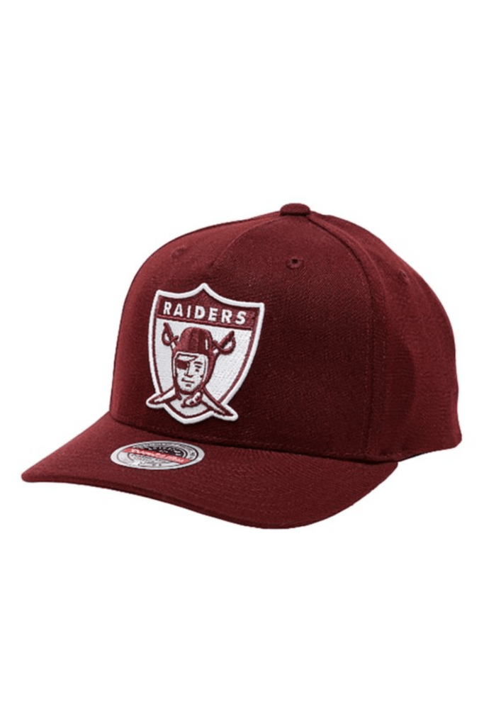 MITCHELL NESS RAIDERS 110 FLEX SNAPBACK CAP BURGUNDY – Pretty