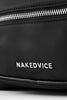 NAKEDVICE LADIES BAGS & WALLETS NAKEDVICE MAXINE KIA NYLON SIDEBAG - BLACK/STEELE/SILVER