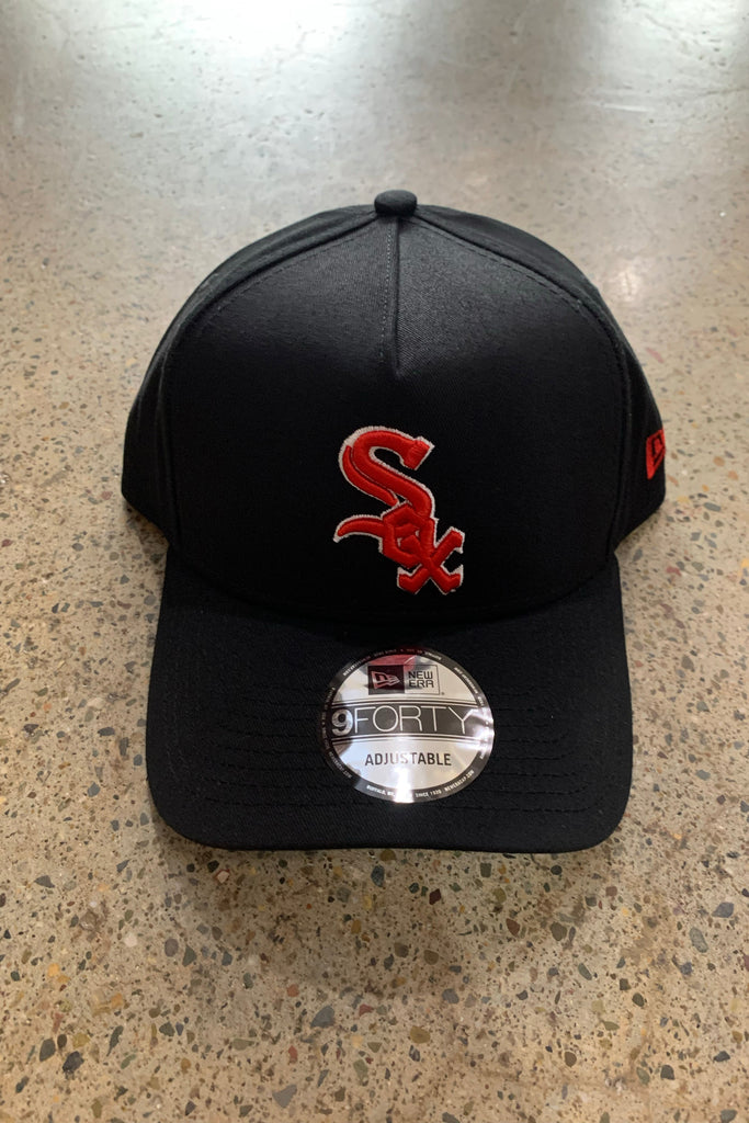 NEW ERA HEADWEAR NEW ERA 9FORTY A FRAME CHICAGO WHITE SOX - BLACK/RED
