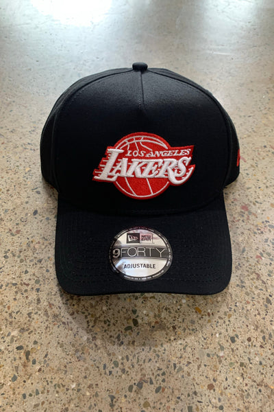 NEW ERA HEADWEAR NEW ERA 9FORTY A FRAME LAKERS - BLACK/RED