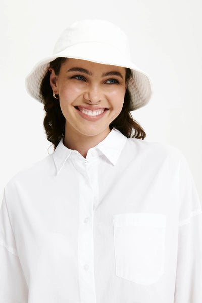 NUDE LUCY HEADWEAR NUDE LUCY CANVAS BUCKET HAT - OFF WHITE