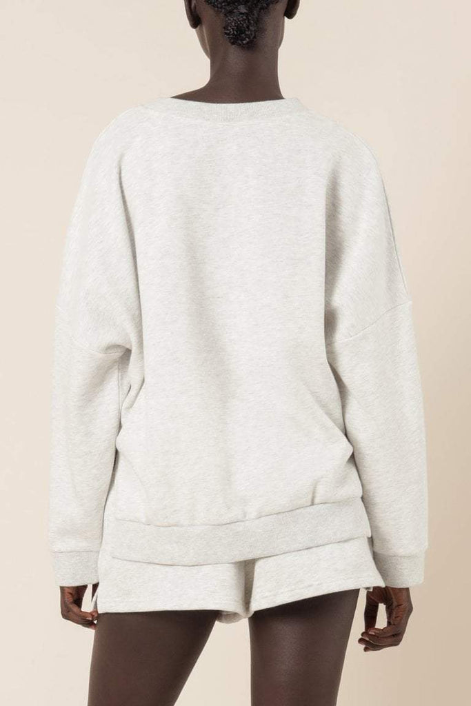 NUDE LUCY JUMPER NUDE LUCY CARTER CLASSIC OVERSIZED SWEAT - SNOW MARLE