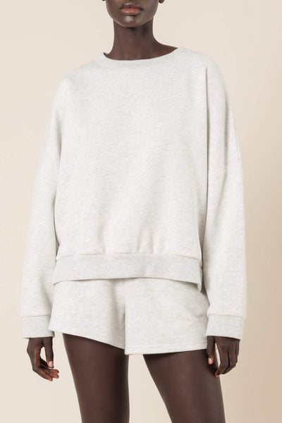 NUDE LUCY JUMPER NUDE LUCY CARTER CLASSIC OVERSIZED SWEAT - SNOW MARLE