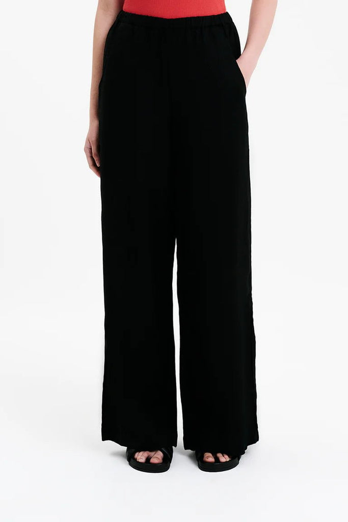 NUDE LUCY LADIES PANTS NUDE LUCY CERES LINEN PANT - BLACK
