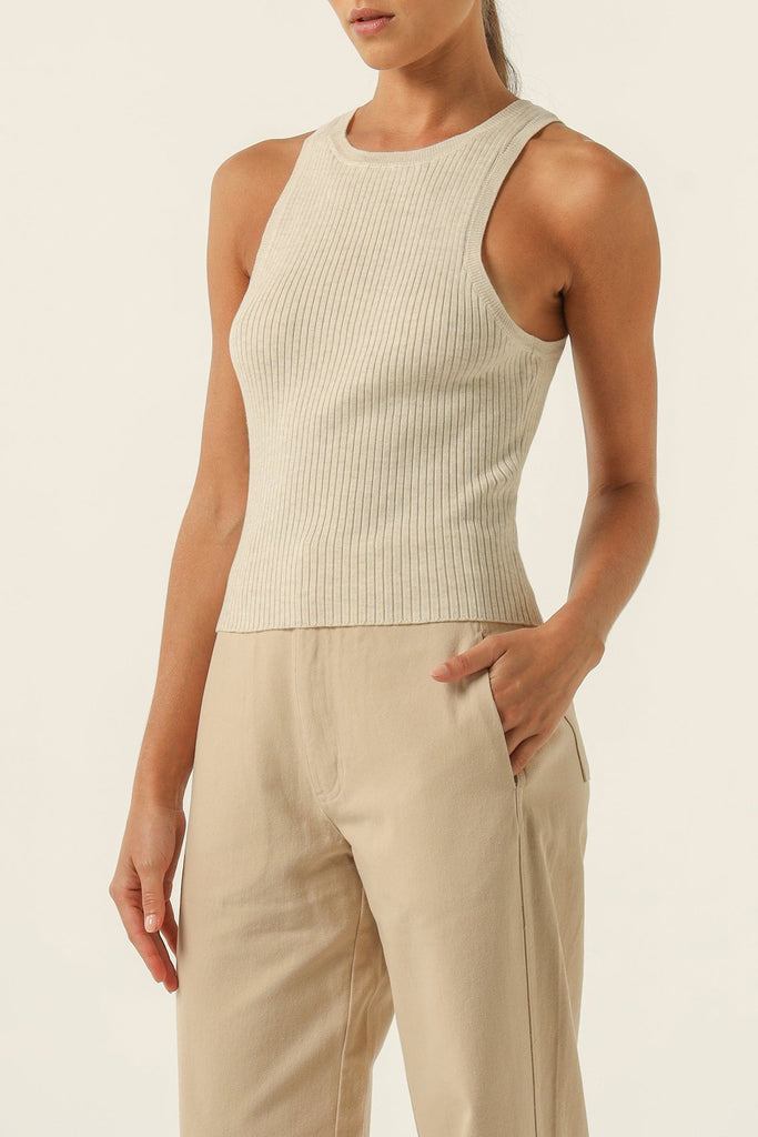 NUDE LUCY TOPS NUDE LUCY CLASSIC KNIT TANK - NUTMEG