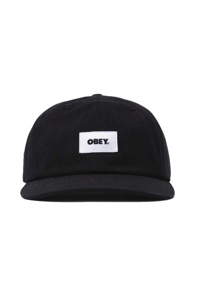 OBEY HEADWEAR OBEY BOLD LABEL 6 PANEL CAP - BLACK