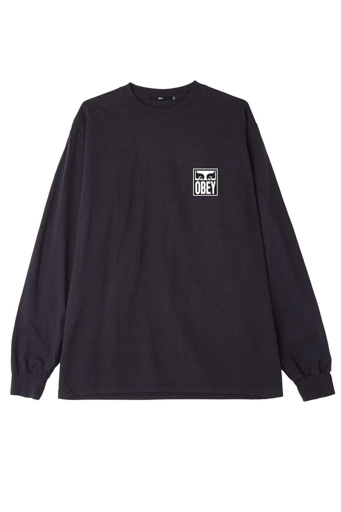 OBEY LONGSLEEVES OBEY EYES ICON 2 L/S TEE - BLACK