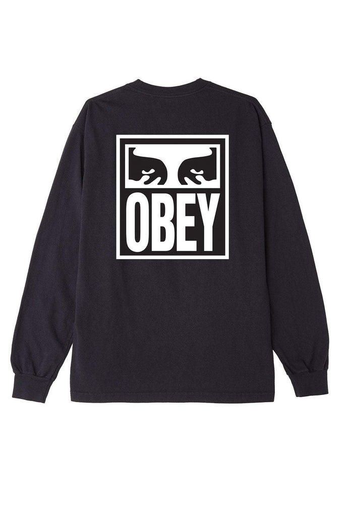 OBEY LONGSLEEVES OBEY EYES ICON 2 L/S TEE - BLACK