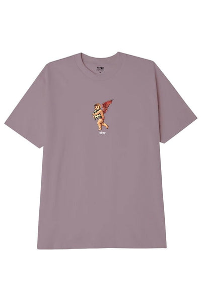 OBEY TEES OBEY ANGEL WINGS TEE - LILAC CHALK