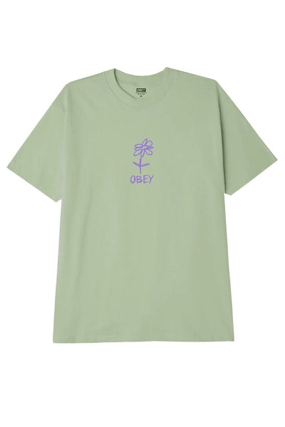 OBEY TEES OBEY FLOWER DOODLE TEE - CUCUMBER