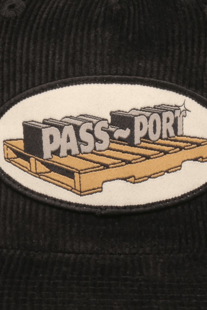PASS~PORT HEADWEAR ONE SIZE PASS~PORT PALLET 6 PANEL CAP - BLACK