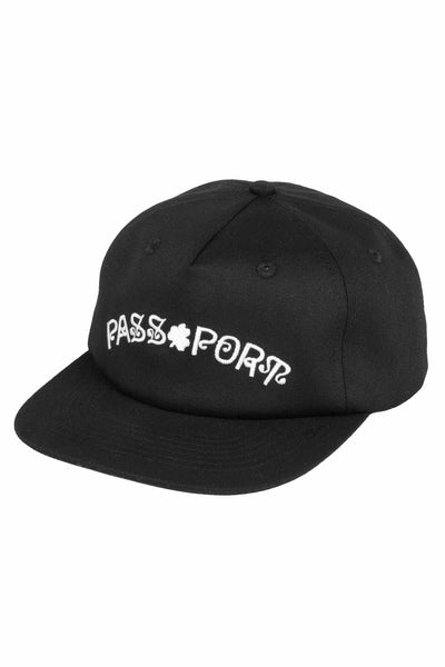 PASS~PORT HEADWEAR ONE SIZE PASS~PORT SHAM 5 PANEL CAP - BLACK