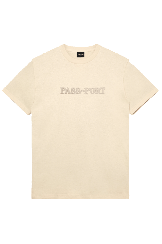 PASS~PORT TEES PASS~PORT OFFICAL EMBROIDERY TEE - NATURAL