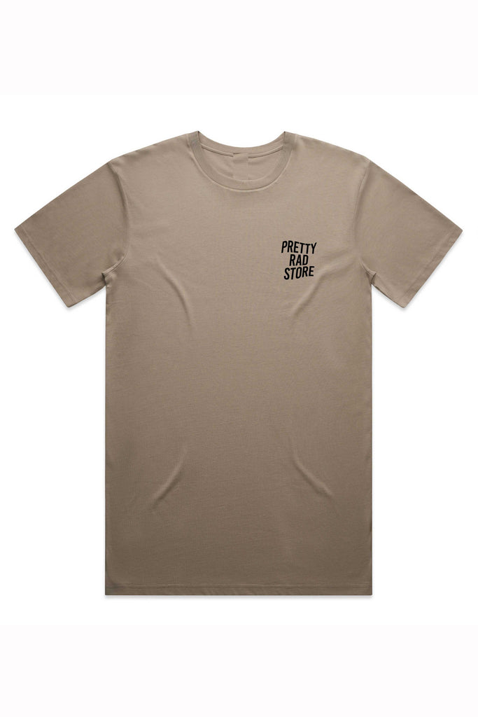 Pretty Rad Store TEES PRS DISTORT TEE - MUSHROOM/BLACK