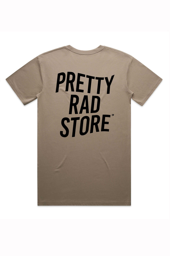 Pretty Rad Store TEES PRS DISTORT TEE - MUSHROOM/BLACK