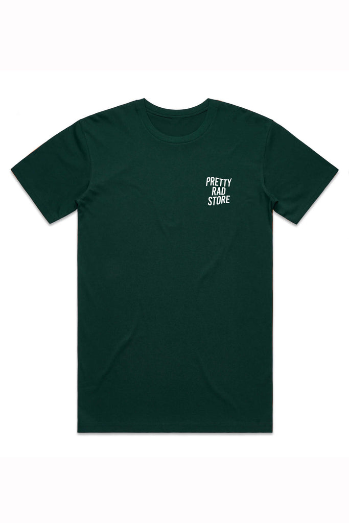 Pretty Rad Store TEES PRS DISTORT TEE - PINE GREEN