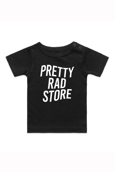 Pretty Rad Store TODDLER TEE PRS SUPPLY DISTORT INFANT BABY TEE - BLACK/WHITE