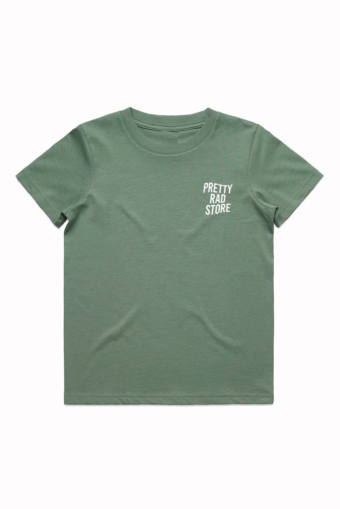 Pretty Rad Store YOUTH TEE PRS SUPPLY DISTORT YOUTH TEE - SAGE/WHITE