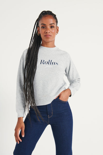 ROLLAS JUMPER ROLLAS SLOUCH SPORT SWEATER - GREY MARLE