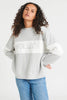 ROLLAS JUMPER ROLLAS SPLIT LOGO SWEATER - GREY MARLE